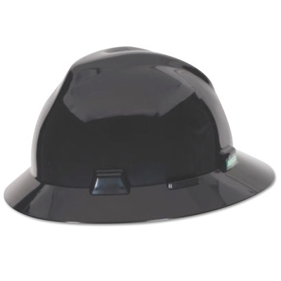 MSA C217374 V-Gard Full Brim Hat Black with Fas-Trac III Suspension
