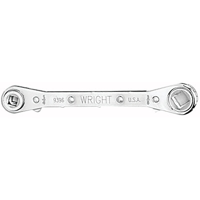 Wright Tool 9396 Air Conditioning/Refrigeration Reversible Ratcheting Box Wrenches, 1/4" - 5/16"