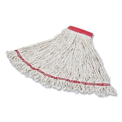 Rubbermaid Commercial FGC15306WH00 Swinger Loop Wet Mop Head, 4-Ply, Large, Cotton/Synthetic Yarn, for Invader Side Gate Handle, 5 in W