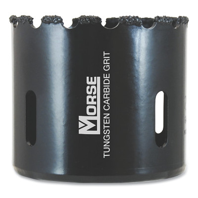 M.K. Morse MHSG48 Tungsten Carbide Grit Hole Saw, 3 in Cutting dia, 1-1/2 in Cutting Depth, Arbor Required (Sold Separately)