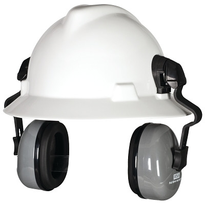 MSA 10129327 SoundControl SH Cap Earmuffs, 25 dB, Gray/Black, Cap-Mounted