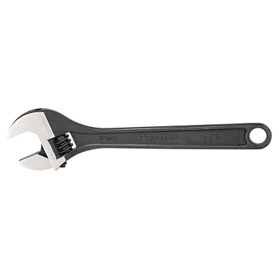 Proto 712SB Protoblack Adjustable Wrench, 12 in L, 1-1/2 in Opening, Black Oxide