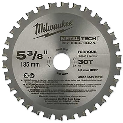 Milwaukee Tool 48-40-4215 Circular Saw Metal Cutting Blade, 5-7/8 in dia, 34T