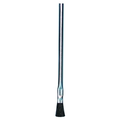 Magnolia Brush 1A Tin Handle Acid Brush, 3/4 in Trim L, Stiff Black Horsehair, 5-3/4 in handle