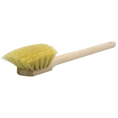 Weiler 44017 Wood Block Utility Scrub Brushes, 2 in Trim L, White Tampico, 20 In Handle