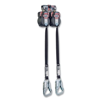Miller by PIP MTL-LEP2-61/6FT TurboLite TurboLite+ Edge Cable SRL, 6 ft, Galv Steel Cable, One Pin Connect, Steel Locking Snap Hook, Twin Leg, 420 lb
