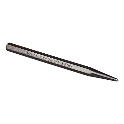 Mayhew Tools 24000 Center Punches - Full Finish, 4 in, 3/32 in tip, Alloy Steel
