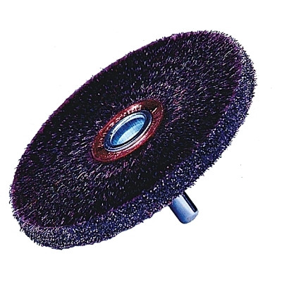 Weiler 35305 Polyflex Stem-Mounted Conflex Brush, 2 in D x 1/4 in W, .0118 Steel, 20,000 rpm