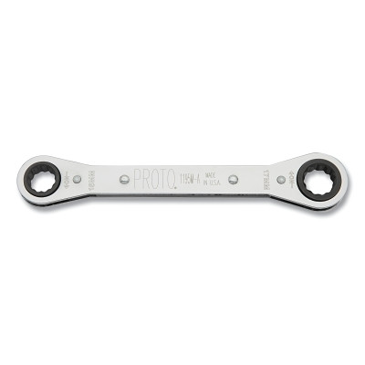 Proto J1195MA 12-point Metric Ratcheting Box Wrench, 15 mm x 17 mm Openings, 8 in OAL
