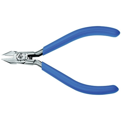 Klein Tools D2954C Midget Tapered-Nose Diagonal Cutters, 4.26 in L, Flush