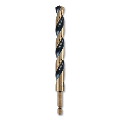 DeWalt DWA5032 Black and Gold Impact Ready Drill Bit, 1/2 in dia, 135 Split Point Tip, 6 in OAL