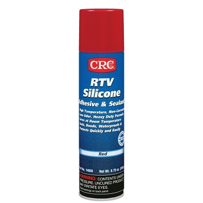 CRC 14059 RTV Silicone Adhesive and Sealant, 8 oz Pressurized Tube with Select-A-BEAD Nozzle, 6.5 wt oz, Red