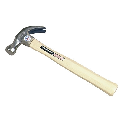 Vaughan DO16 Octagon Nail Hammer, Forged Steel Head, Straight Hickory Handle, 13 in, 1 1/2 lb