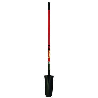RAZOR-BACK 47602 Drain Spade, 14 in L x 4.75 in W Round Blade, 48 in Fiberglass Straight Cushion End Grip Handle