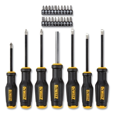 DeWalt DWHT65104 TOUGHSERIES Screwdriver Set, 27-pc, Phillips, Slotted, Torx, Hex and Square