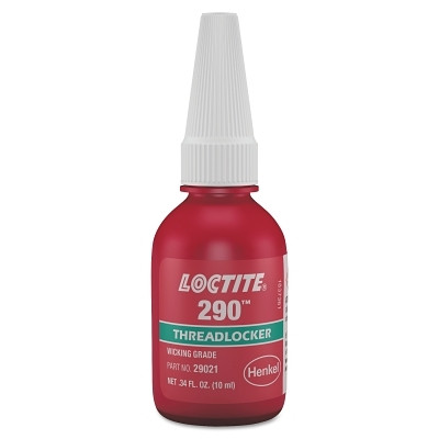 Loctite 233731 290 Medium-Strength Wicking Grade Threadlocker, 10 mL, 1/2 in dia or Smaller, Green