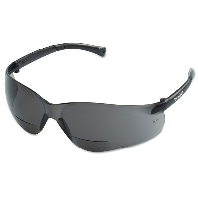 MCR Safety BKH15G BearKat BK1 Series Bifocal Reader Safety Glasses, Gray Lens, Duramass Hard Coat, Polycarbonate Frame, 1.5 Diopter