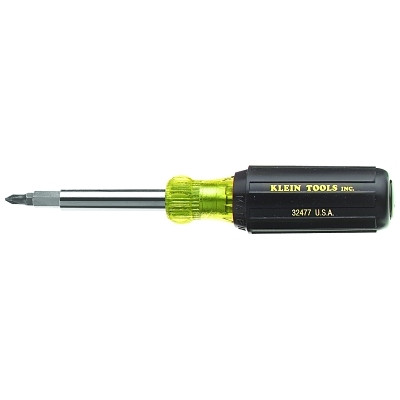 Klein Tools 32477 Multi-bit Screwdriver/Nut Driver, 10-in-1, Phillips/Slotted/Square/Torx