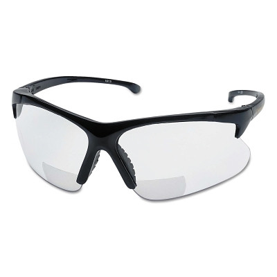 KleenGuard 19892 V60 30-06 Rx Readers Prescription Safety Glasses, Clear Polycarbonate Lens, Hardcoated, Black, Nylon, +3.0