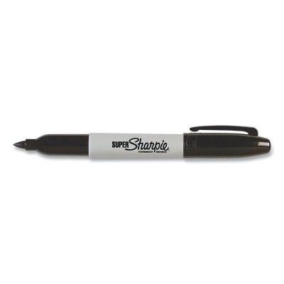 Sharpie 33001 Super Permanent Marker, Black, Fine Point
