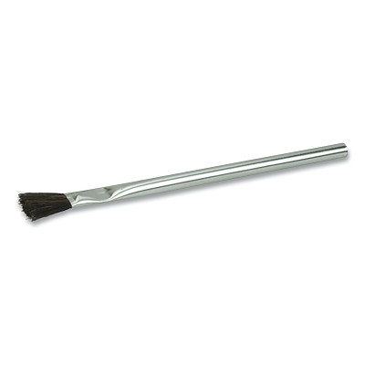 Weiler 44088 Acid/Flux Brush,  5/16 in W, 3/4 in Trim, Black Horsehair, Tin Ferrule handle