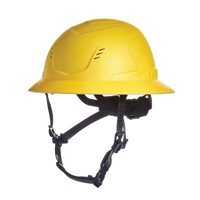 MSA  V-Gard H2 Safety Helmet, Type II, Full Brim, Rachet Suspension, Vented, Yellow