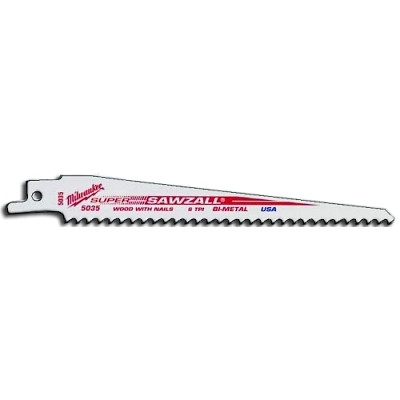 Milwaukee Tool 48005037 SAWZALL Standard Wood Cutting Blade, 12 in L x 3/4 in W, 5 TPI, 5 EA/PK