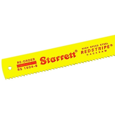 L.S. Starrett 40071 Redstripe HSS Power Hacksaw Blade, 18 in, 0.088 in Thick, 6 TPI