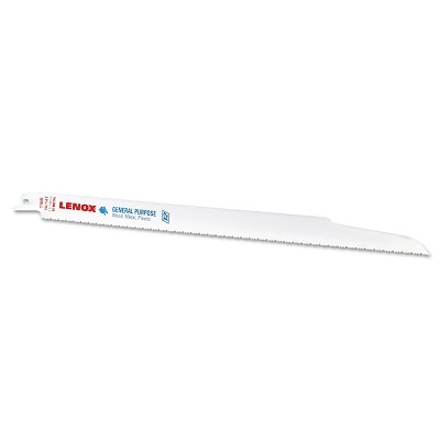 Lenox 20583110R General Purpose Bi-Metal Reciprocating Saw Blade, 12 in L x 3/4 in W x 0.050 in Thick, 10/14 TPI, 5 EA/PK