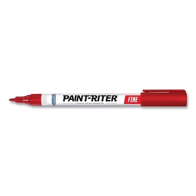 Markal 96874 Paint-Riter Fine Liquid Paint Marker, Red, 1/16 in Tip, Fine