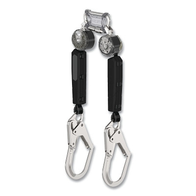 MSA VTOHW-012-RF-A V-TEC Personal Fall Limiter, Twin Leg, 6 ft, 400 lb Load Cap, 36CL Top Connector, TLALTAK Bottom Connector