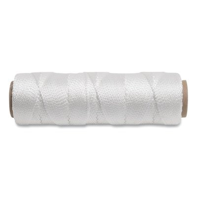 Marshalltown 16572 Nylon Mason's Line, Braided, 250 ft, White, #18
