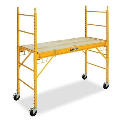 Werner SRS-72 Baker Rolling Scaffolding, 6 ft, Steel, 1000 lb Load Capacity