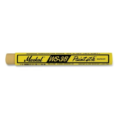 Markal 82421 WS Paintstik Marker, 3/8 in x 4.25 in L, Yellow