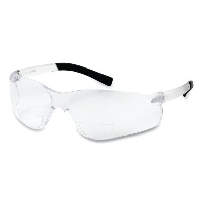 Bouton Optical 250-26-0017 Zenon Z13R Rimless Safety Reader Glasses, Clear/Polycarbonate Lens, Anti-Scratch, Clear Frame w/Black Tips, +1.75 Diopter
