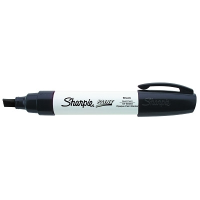 Sharpie 35564 Oil Based Paint Marker, Black, Bold, Chisel
