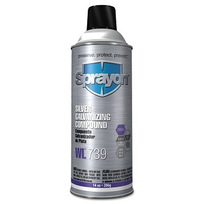 Sprayon SC0739000 Silver Galv Coating, 14 oz Aerosol Can