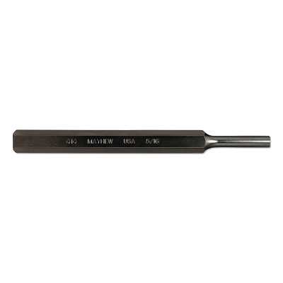 Mayhew Tools 21105 Pin Punches, 6 in, 3/8 in tip, Alloy Steel, Full Finish