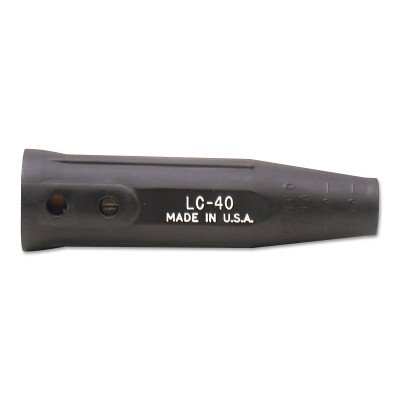 Lenco 05056 Cable Connector, Single Oval-Point Screw Connection, Female, 1/0 to 2/0 Cable Cap, Black