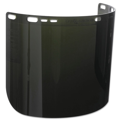 Jackson Safety 29080 F50 Polycarbonate Special Face Shields, IRUV 5.0, D Shape, 8 in H x 15.5 in L