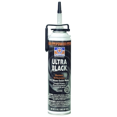 Permatex 85080 Ultra Silicone RTV Gasket Maker, 9.5 oz, PowerBead Can, Ultra Black