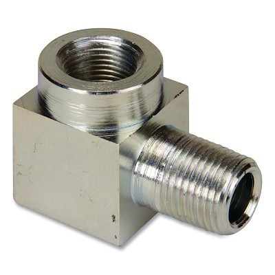 Enerpac FZ1616 Hydraulic Fitting, High Pressure, Street Elbow, 10000 psi, 3/8 in NPTF Male to 3/8 in NPTF Female