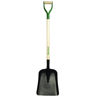 RAZOR-BACK 79809 General and Special Purpose Shovel, 14.5 in L x 11.5 in W Blade, 29 in North American Hardwood D-Grip Handle