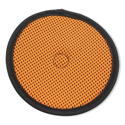 Klein Tools KHHTOPPAD Hard Hat Replacement Top Pad, 4 in W x 4 in L, Polyester, Hook-and-Loop, Black/Orange