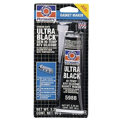 Permatex 82180 Ultra Silicone RTV Gasket Maker, 3.35 oz, Tube, Ultra Black