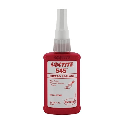 Loctite 135486 545 Thread Sealant, Hydraulic/Pneumatic Fittings, 50 mL, Bottle, Purple