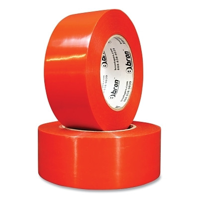 Bron Tapes 127474 Utility Grade Polyethylene Tape, BT-4014P, 72 mm W x 55 m L, Pinked Edge, Red