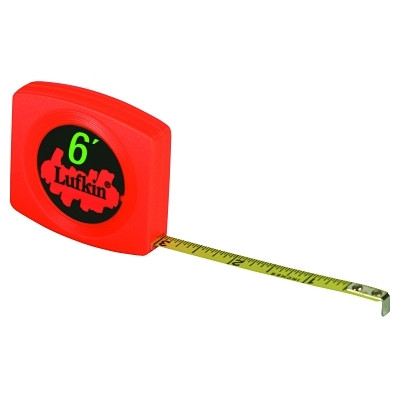 Crescent Lufkin W6110 Pee Wee Pocket Measuring Tape, 1/4 in x 10 ft, SAE, Black