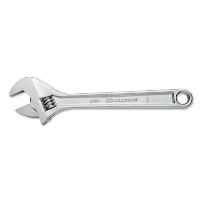 Crescent AC215BK Adjustable Chrome Wrench, 15 in OAL, 1-11/16 in Opening, Chrome Plated, Tapered Handle
