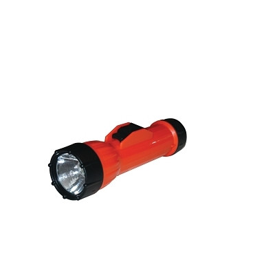 Bright Star 15460 LED WorkSAFE Waterproof Flashlight, 2 D Batteries, 80 Lumens, Safety Orange with Black End Cap/Lens Rim